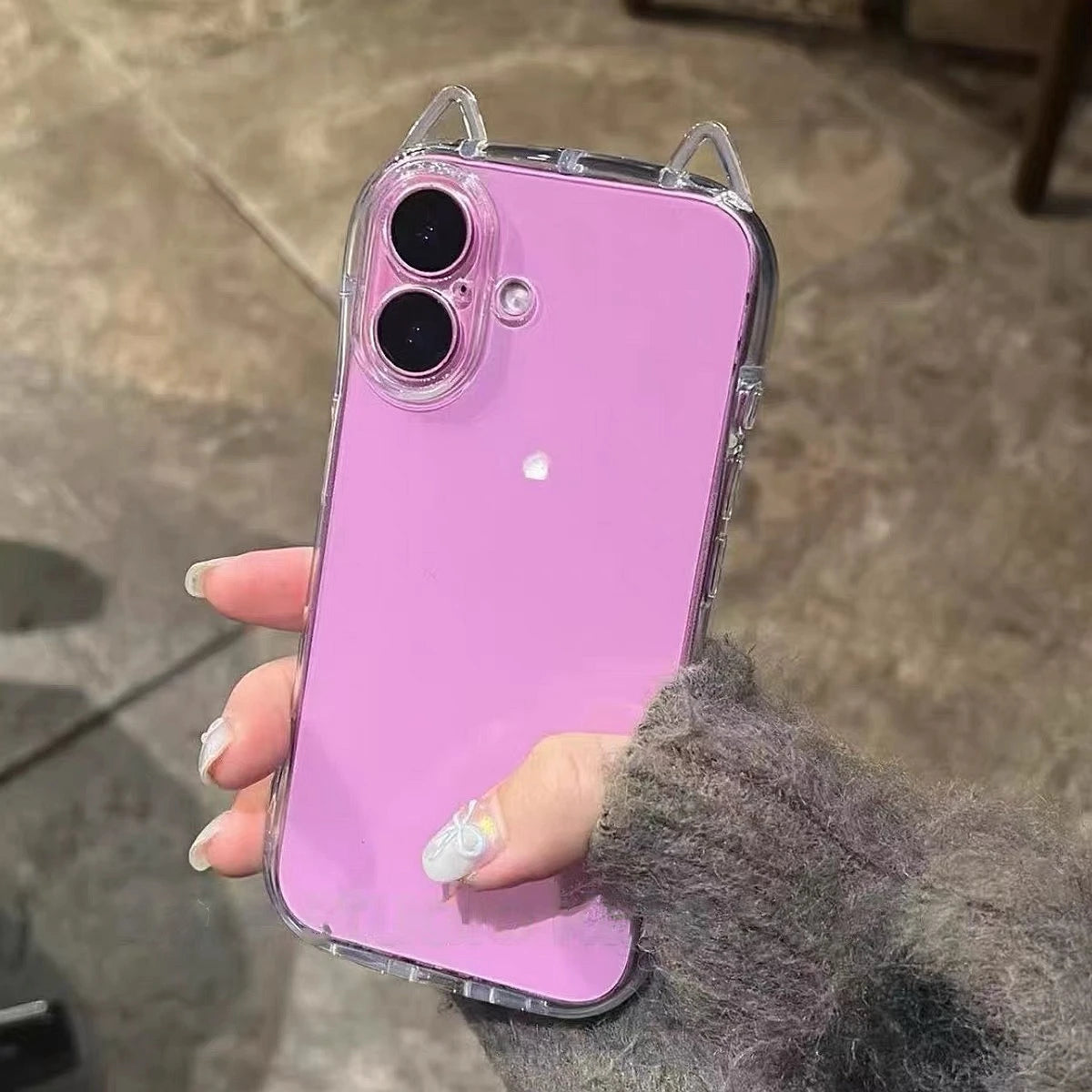 Transparent Cute Cat Ear Case