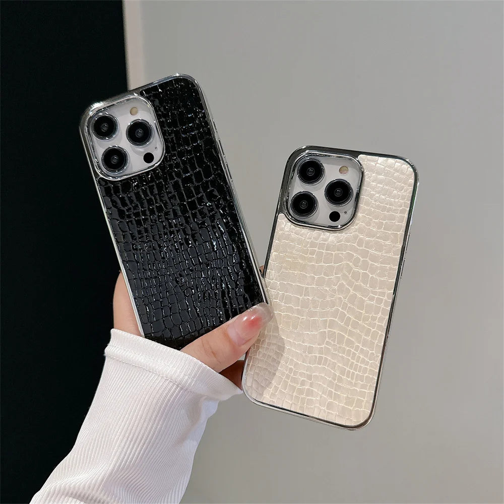 Luxury Croc Gloss Case