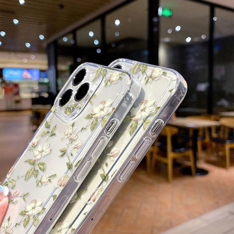 Floral Clear Silicone Case