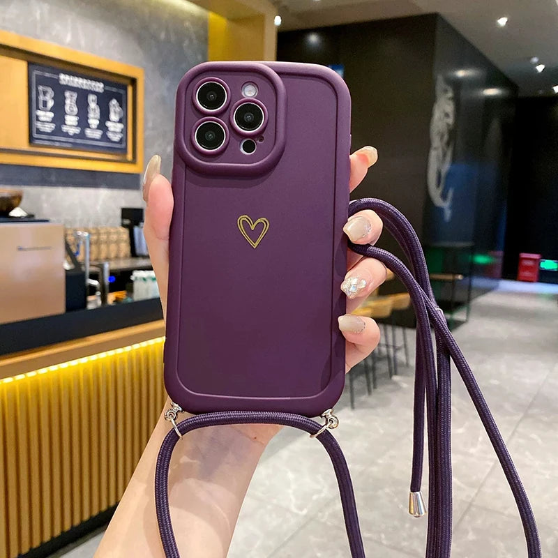 Love Lanyard Crossbody Case