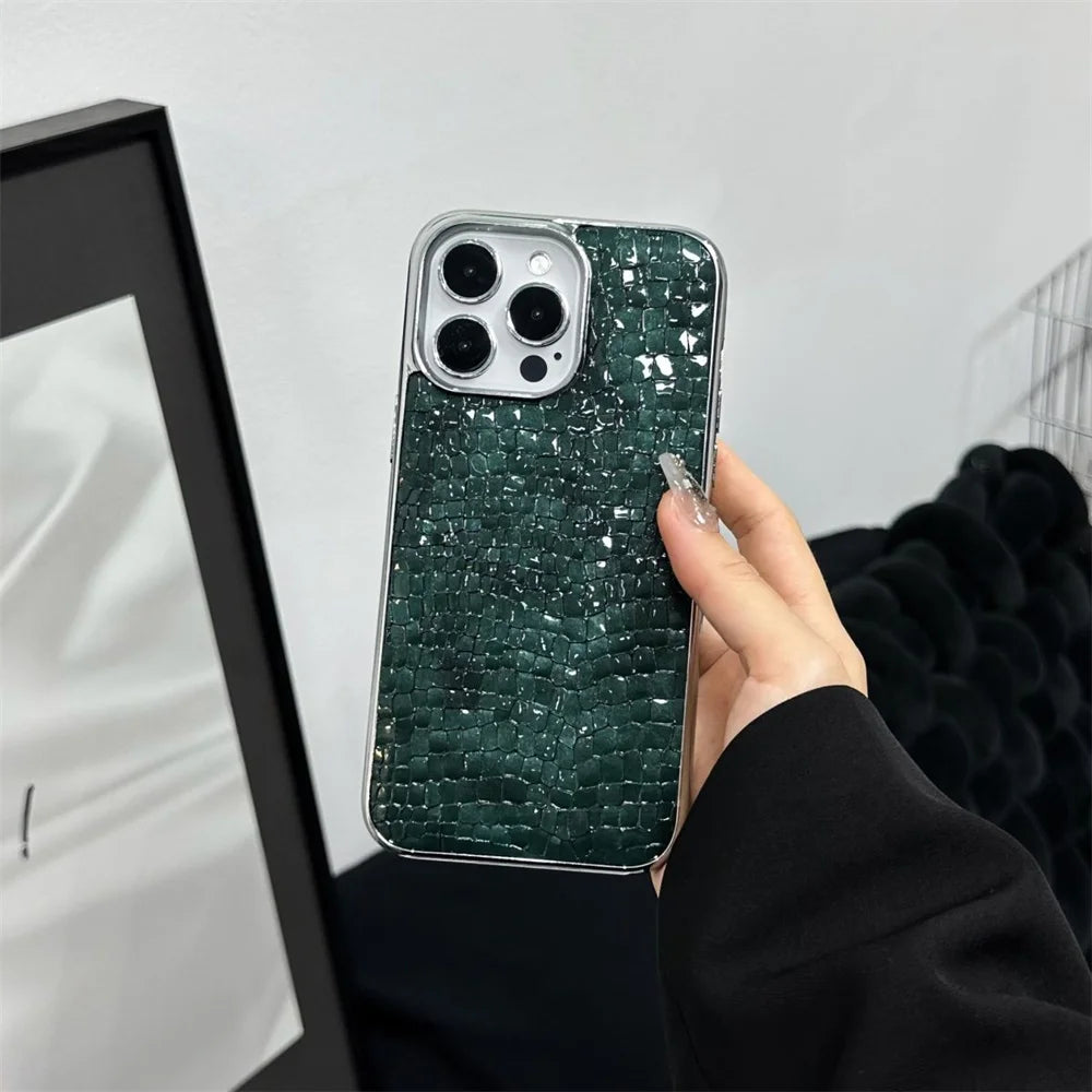 Luxury Croc Gloss Case