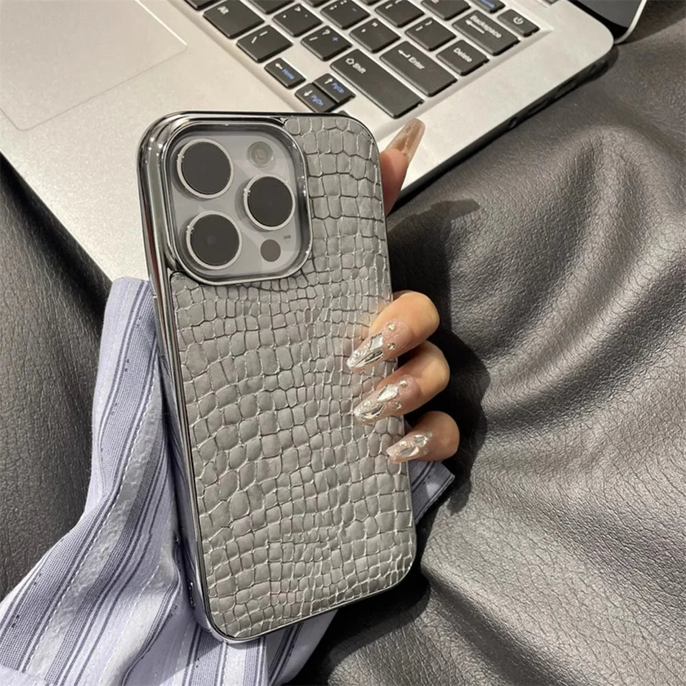 Luxury Croc Gloss Case