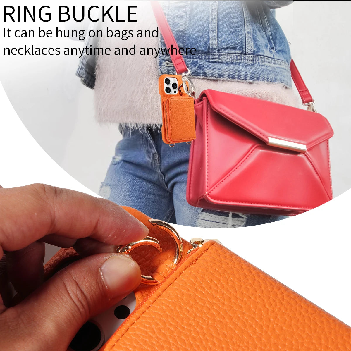 Faux Crossbody Wallet Case