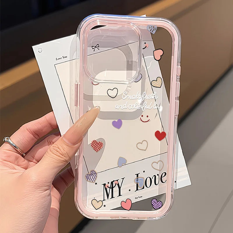Adorable Heart Silicone Clear Case
