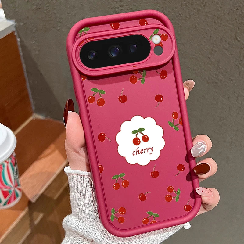 Cute Cherry Silicone Pixel Case