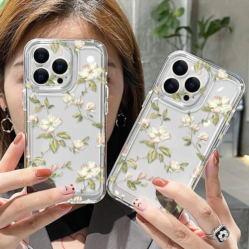 Floral Clear Silicone Case