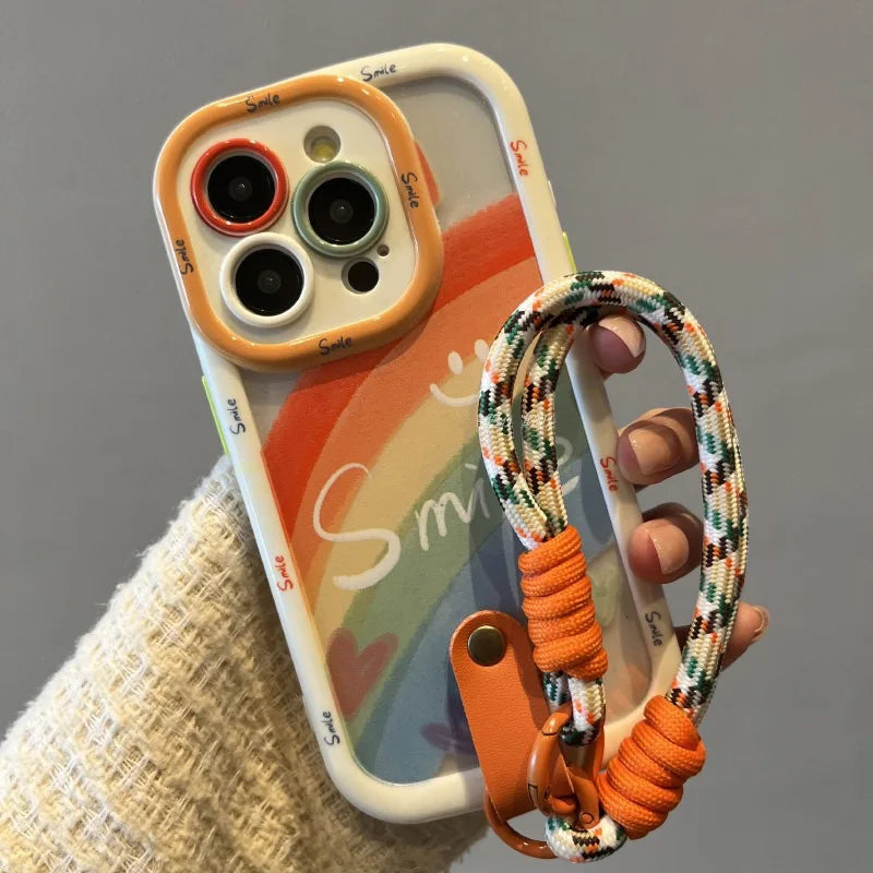Rainbow Smilley Ink Wrist Case