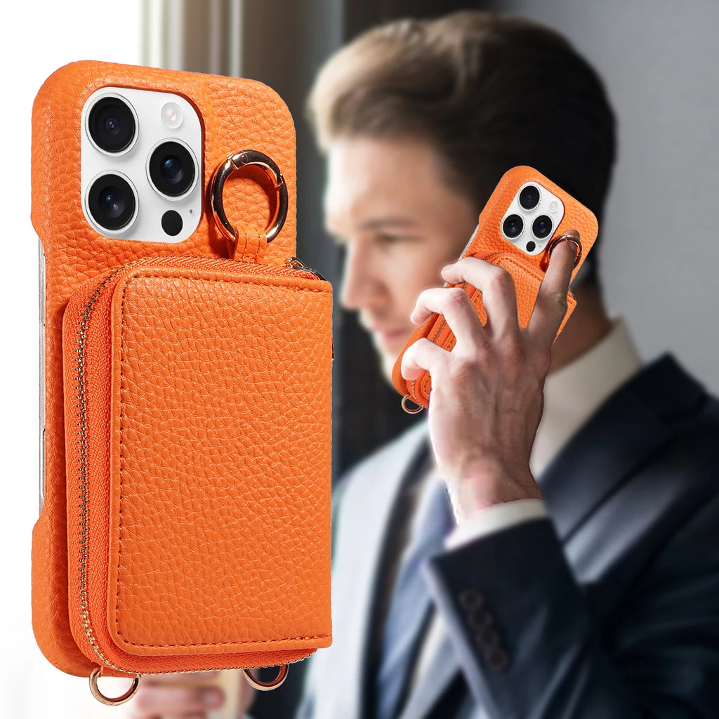 Faux Crossbody Wallet Case