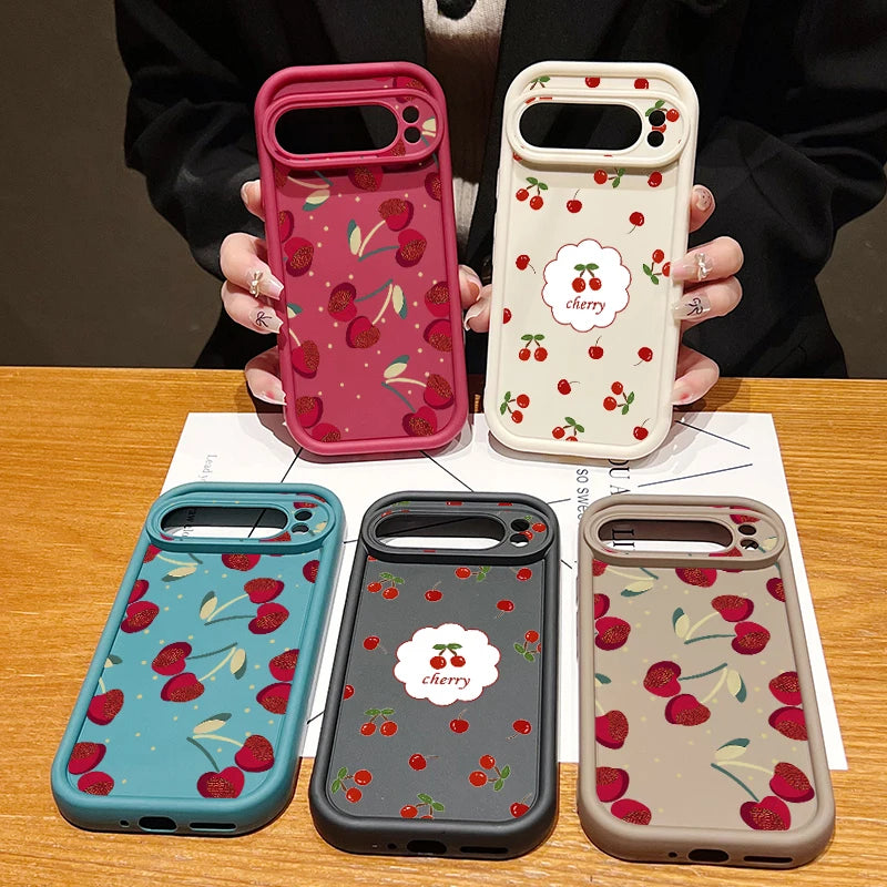 Cute Cherry Silicone Pixel Case