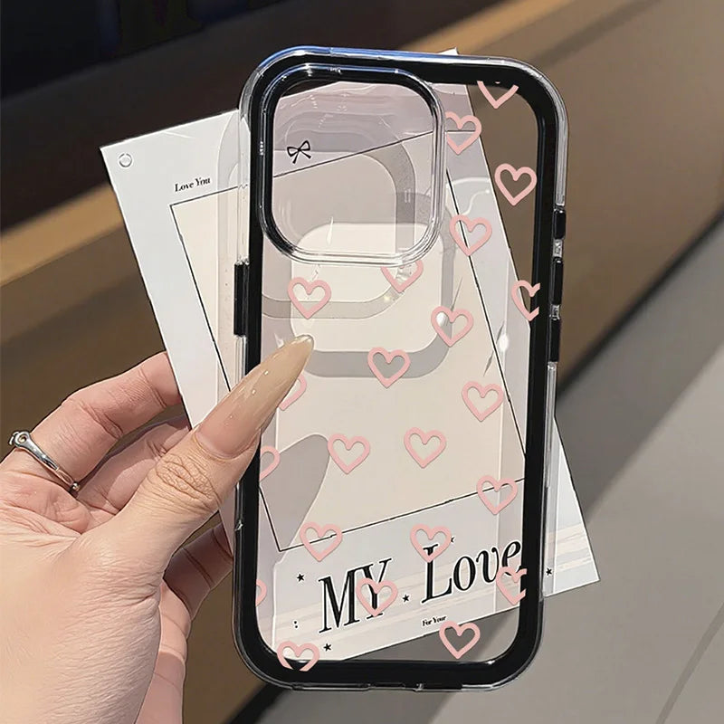 Adorable Heart Silicone Clear Case