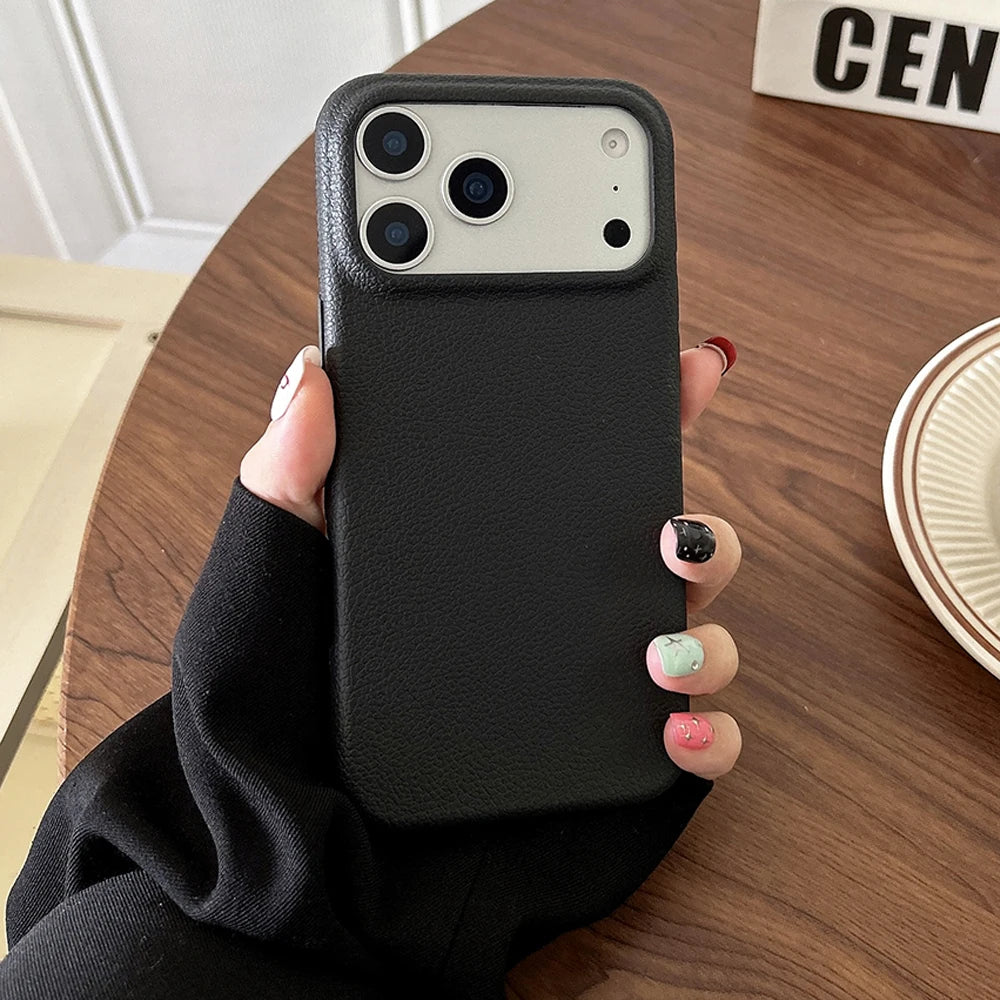 Luxury Leather Texture Grip Case