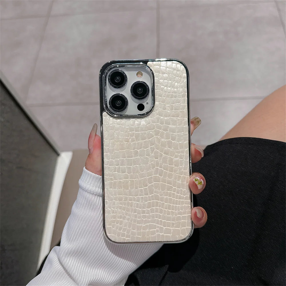 Luxury Croc Gloss Case