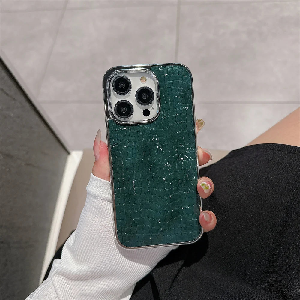 Luxury Croc Gloss Case