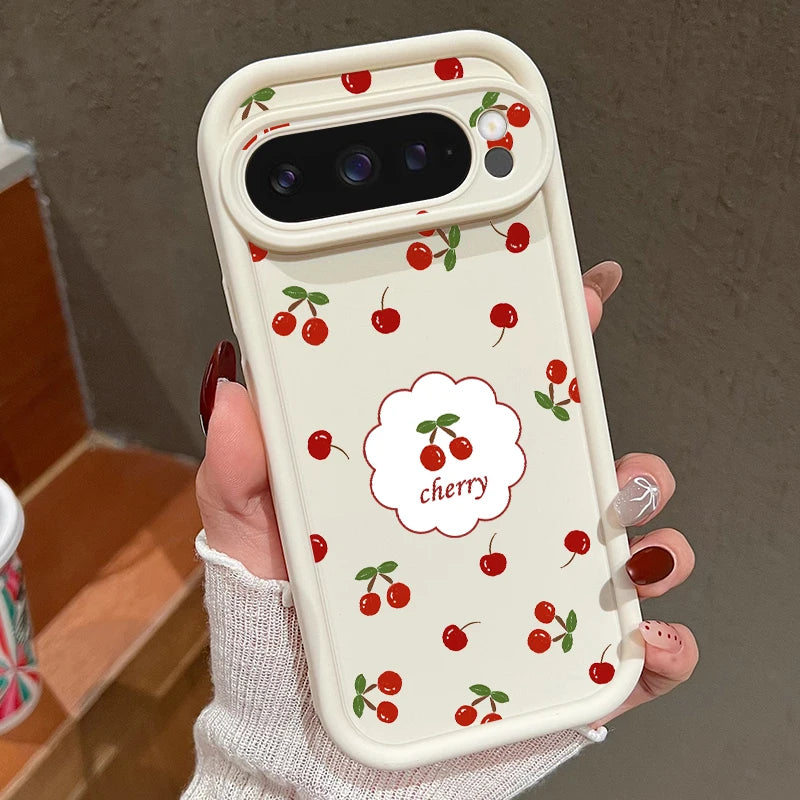 Cute Cherry Silicone Pixel Case