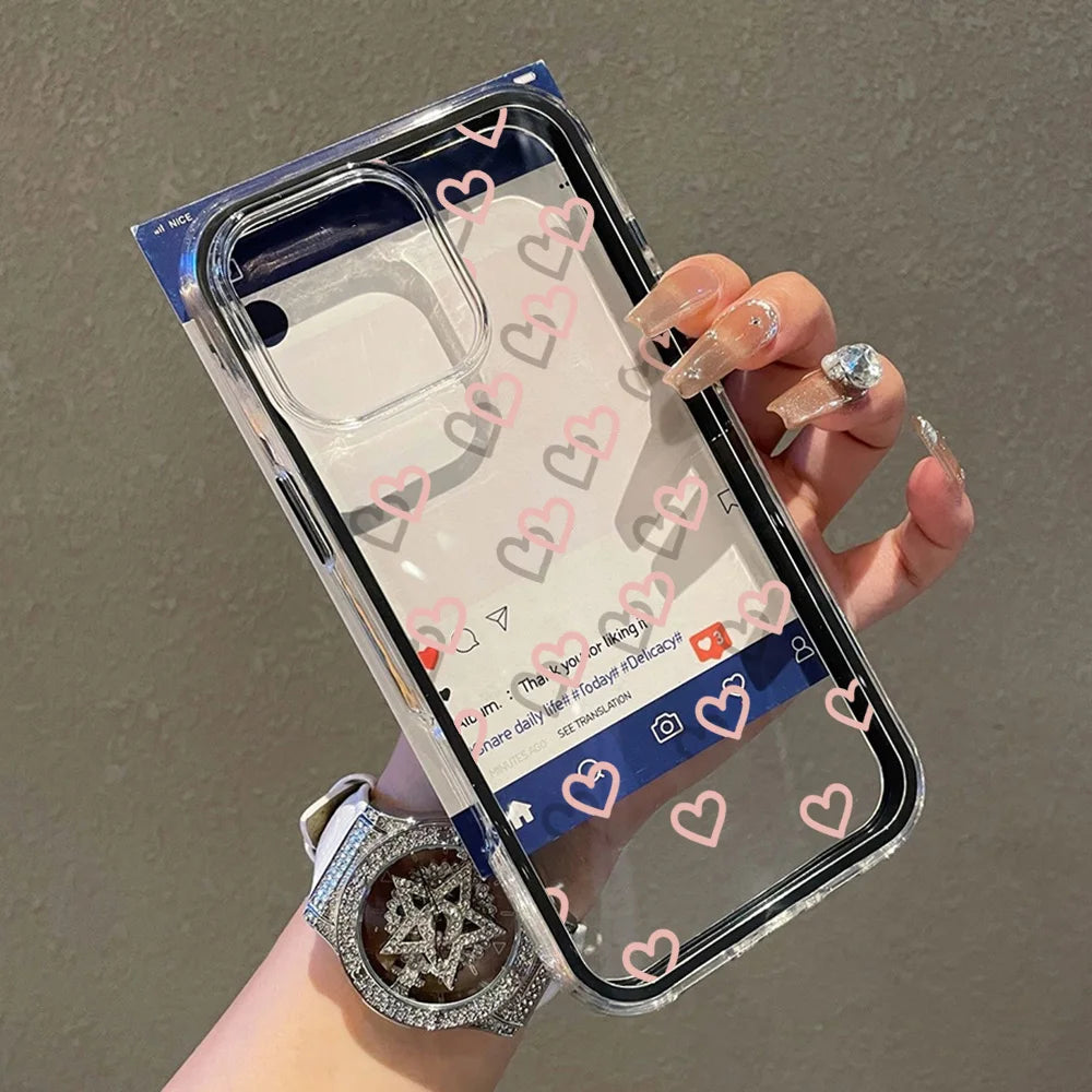 Adorable Heart Silicone Clear Case
