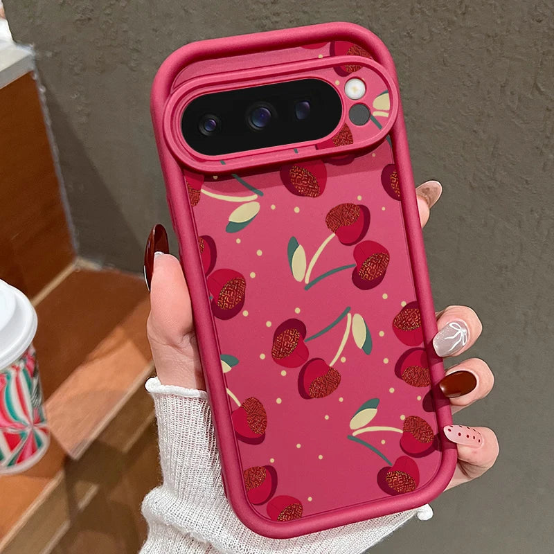 Cute Cherry Silicone Pixel Case