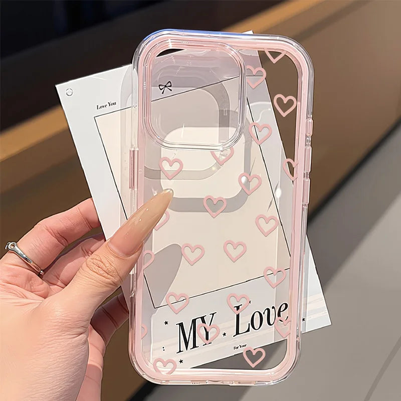 Adorable Heart Silicone Clear Case