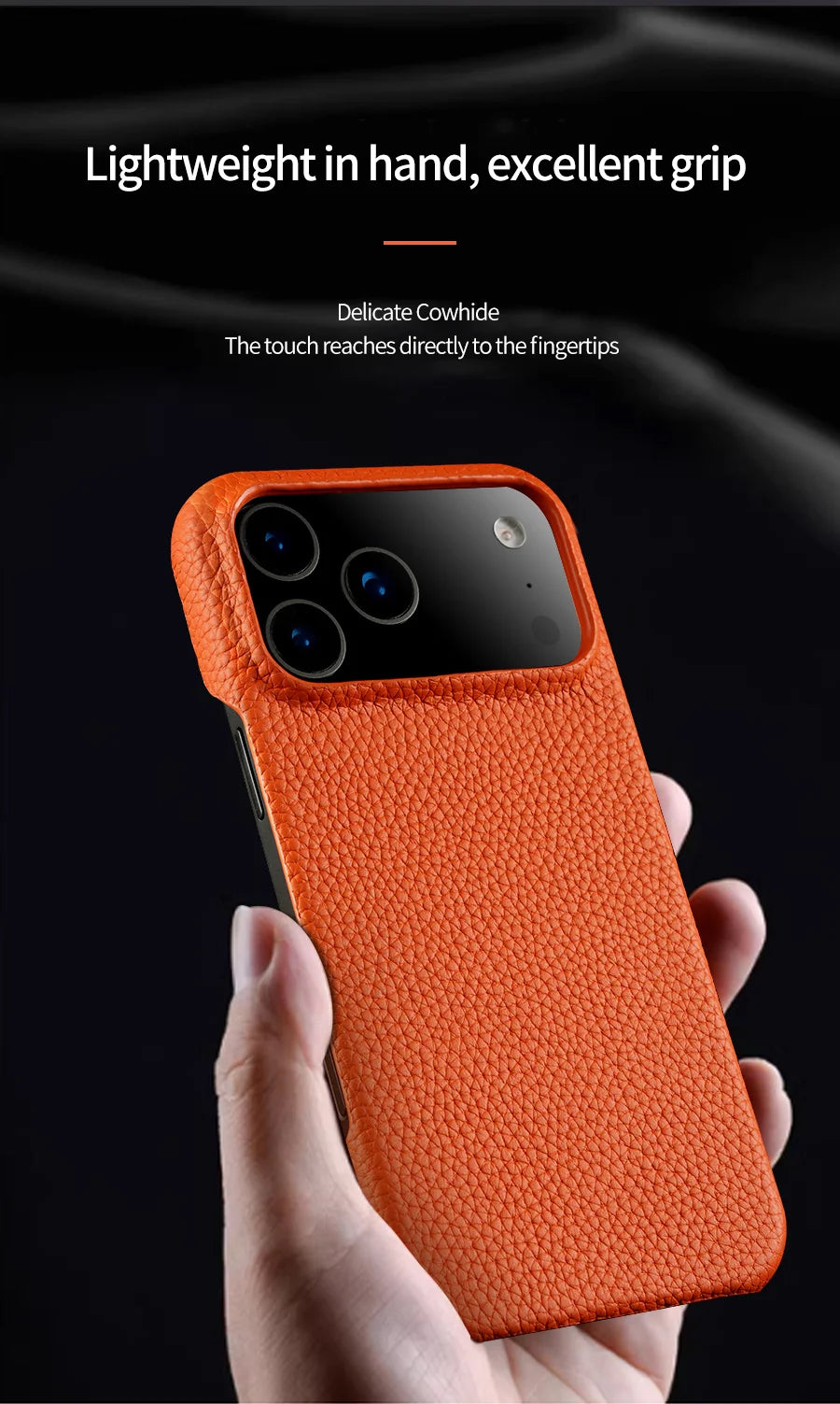 Luxury Natural Cowhide Leather Case