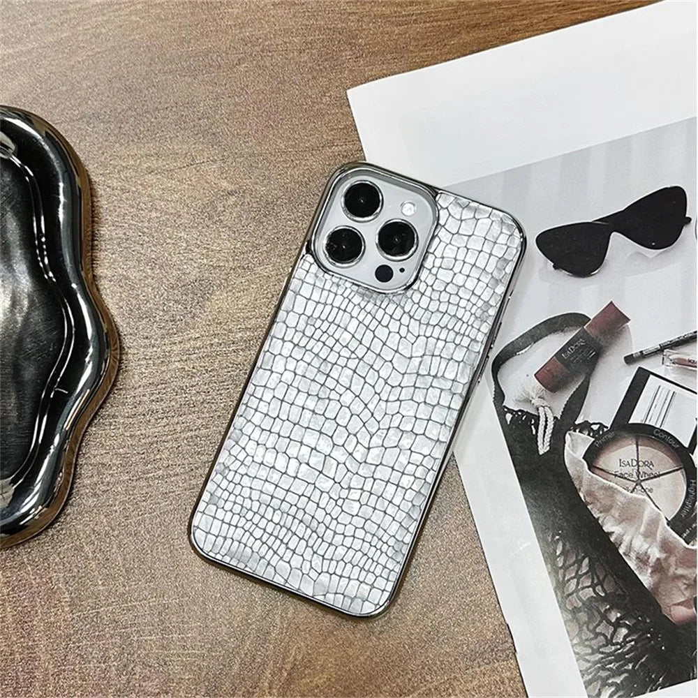 Luxury Croc Gloss Case