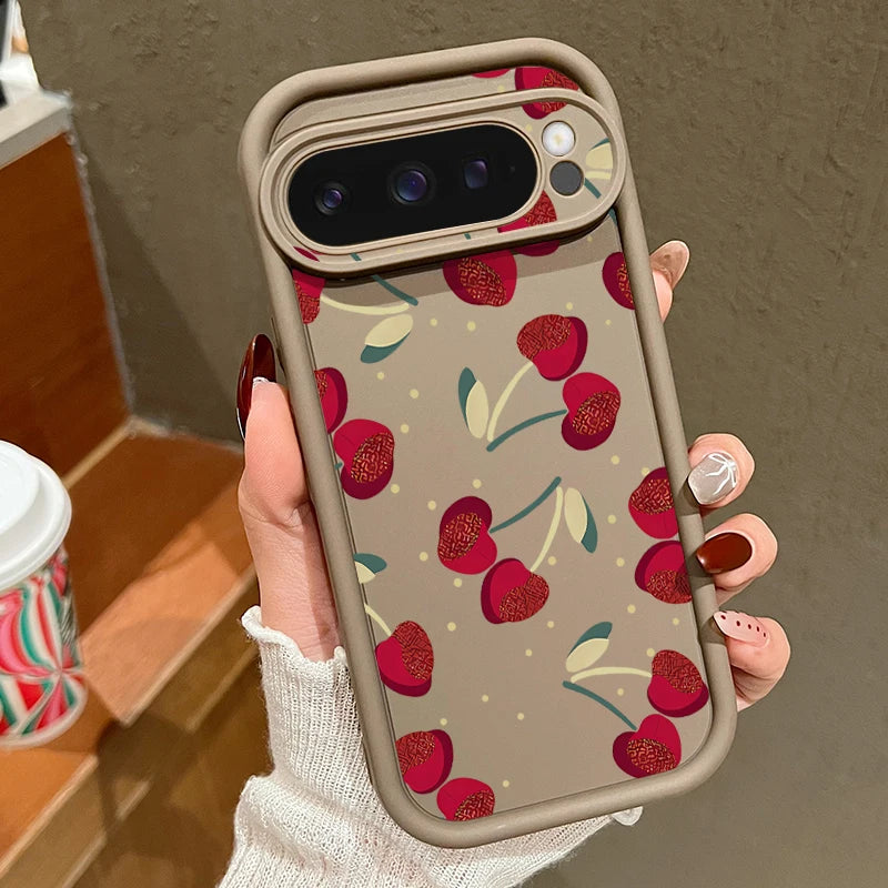 Cute Cherry Silicone Pixel Case