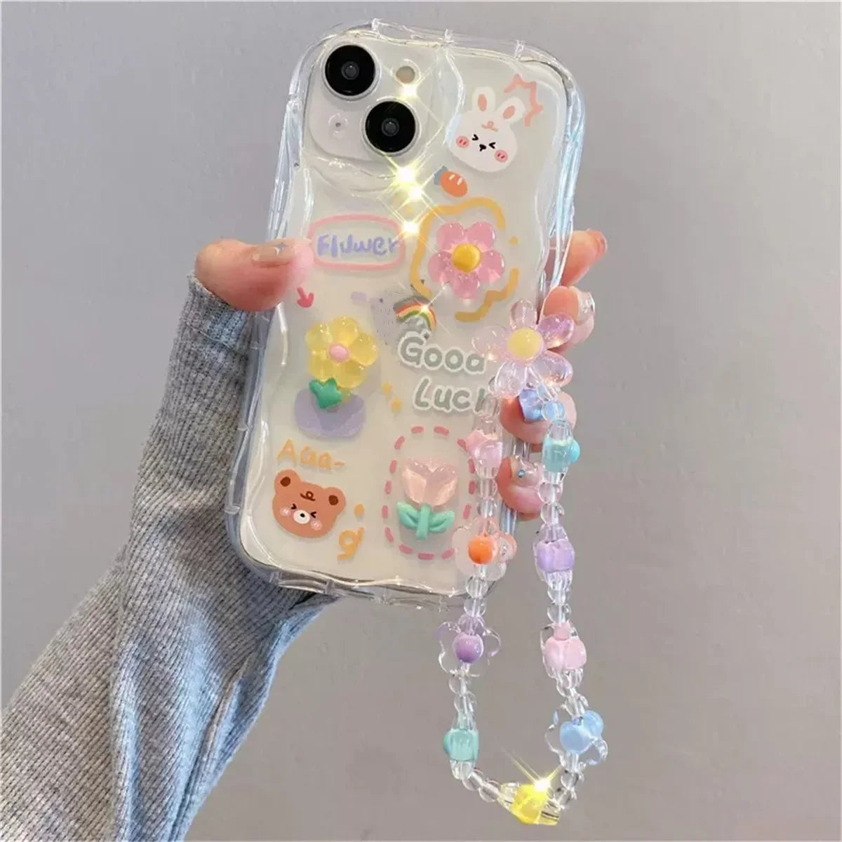 Bear Charm Lanyard Case