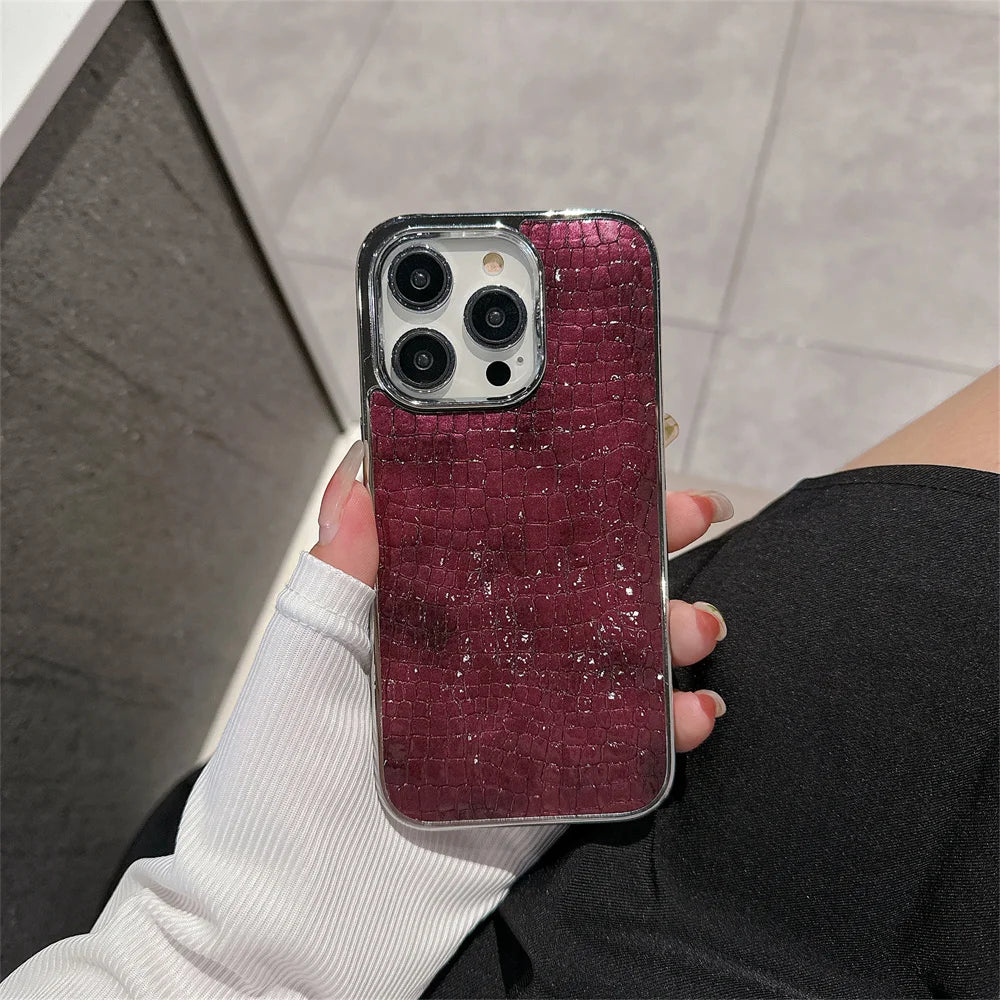 Luxury Croc Gloss Case