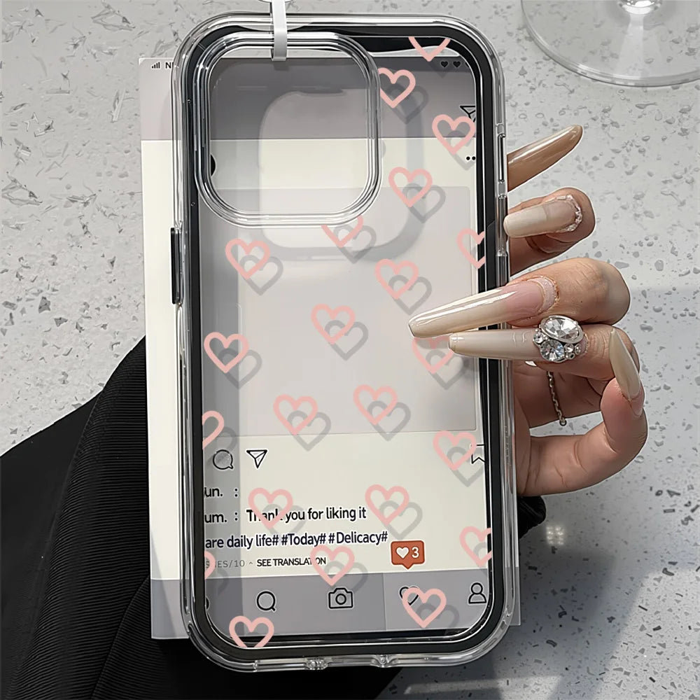 Adorable Heart Silicone Clear Case