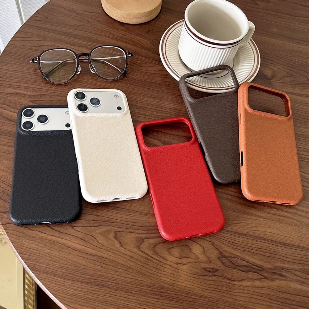 Luxury Leather Texture Grip Case