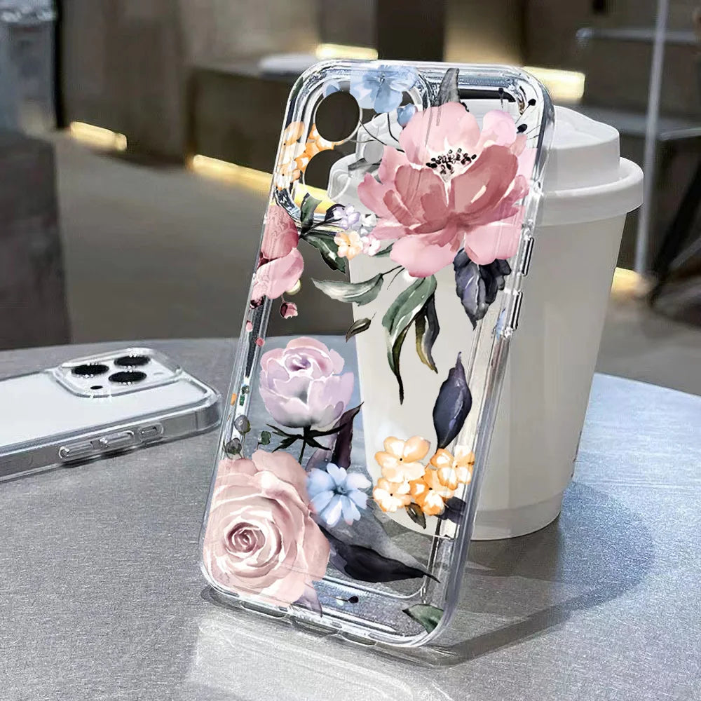 Floral Clear Silicone Case