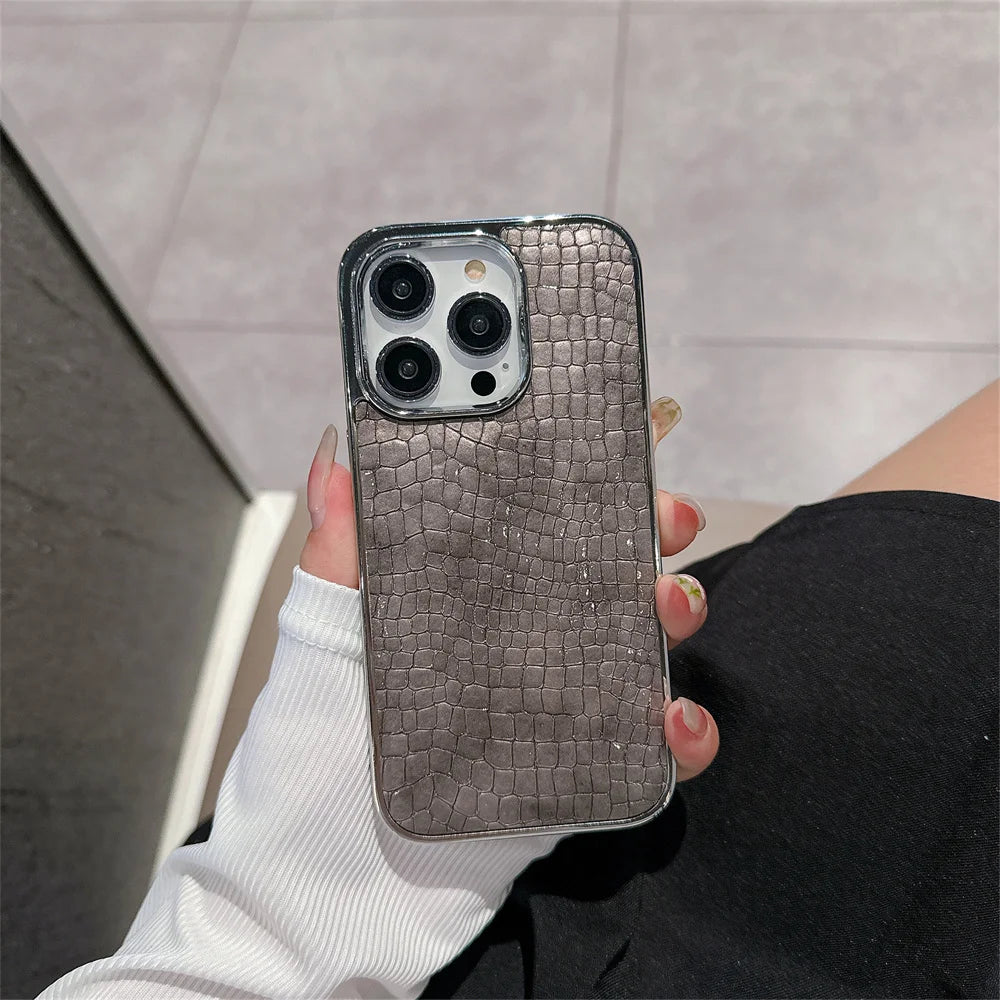 Luxury Croc Gloss Case