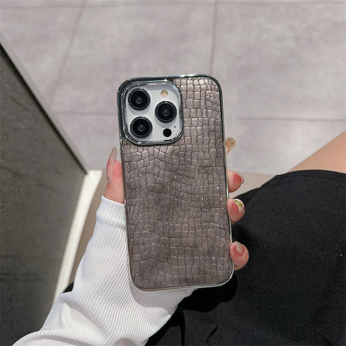 Luxury Croc Gloss Case