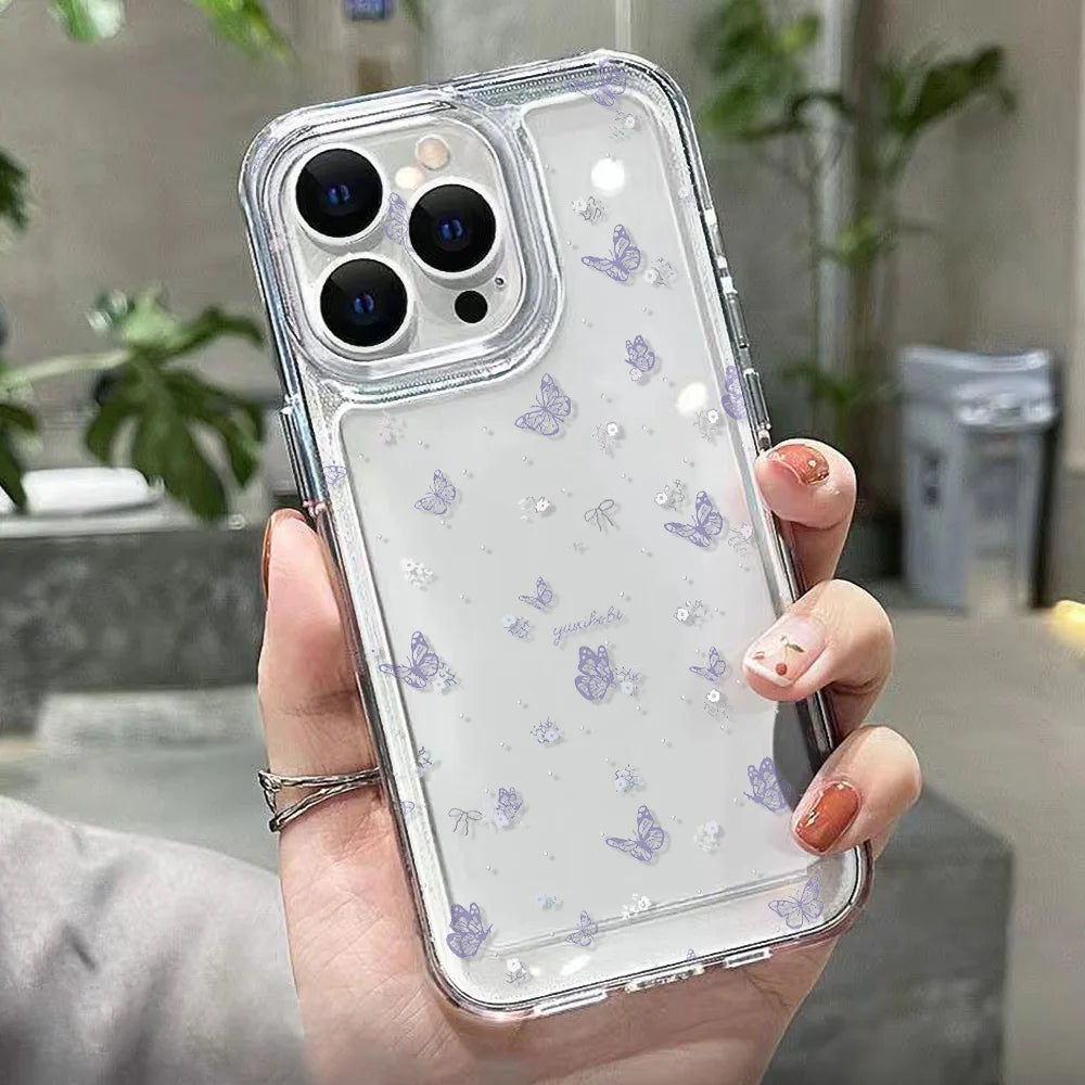 Crystal Butterfly Clear Case