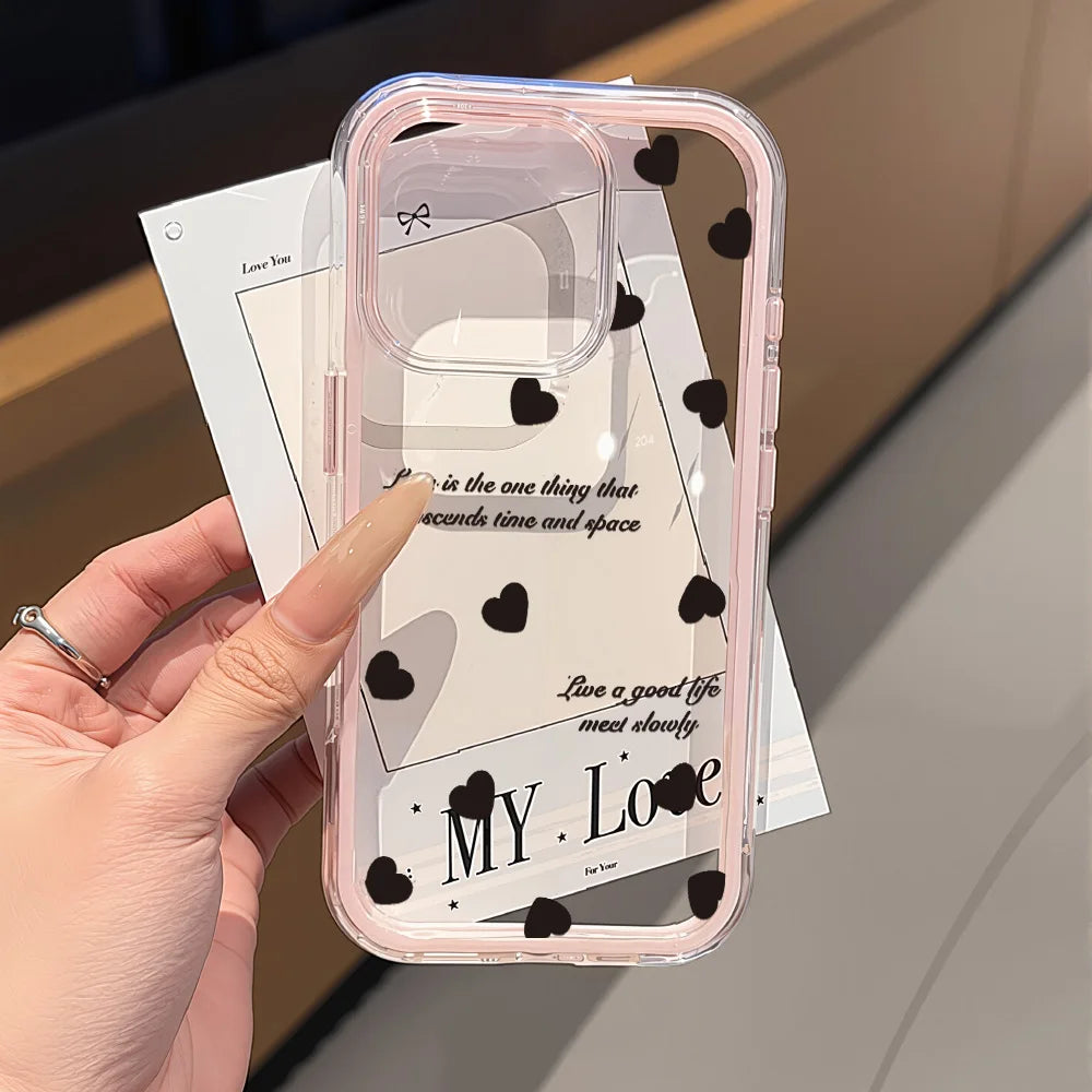 Adorable Heart Silicone Clear Case