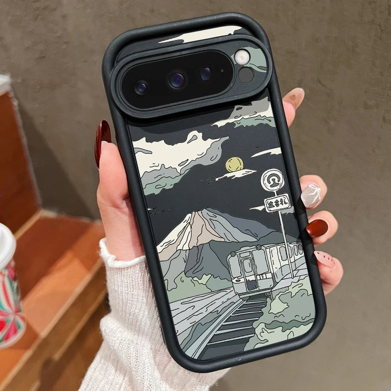 Landscape Pattern Silicone Pixel Case