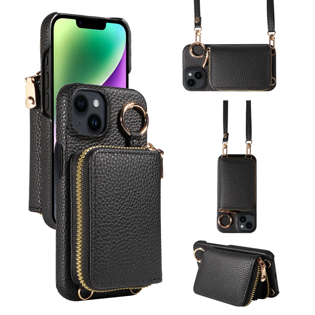 Faux Crossbody Wallet Case