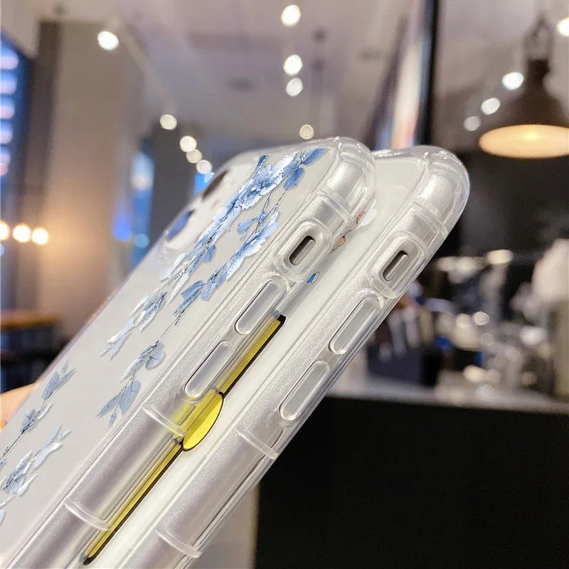 Soft Floral Silicone Clear Case