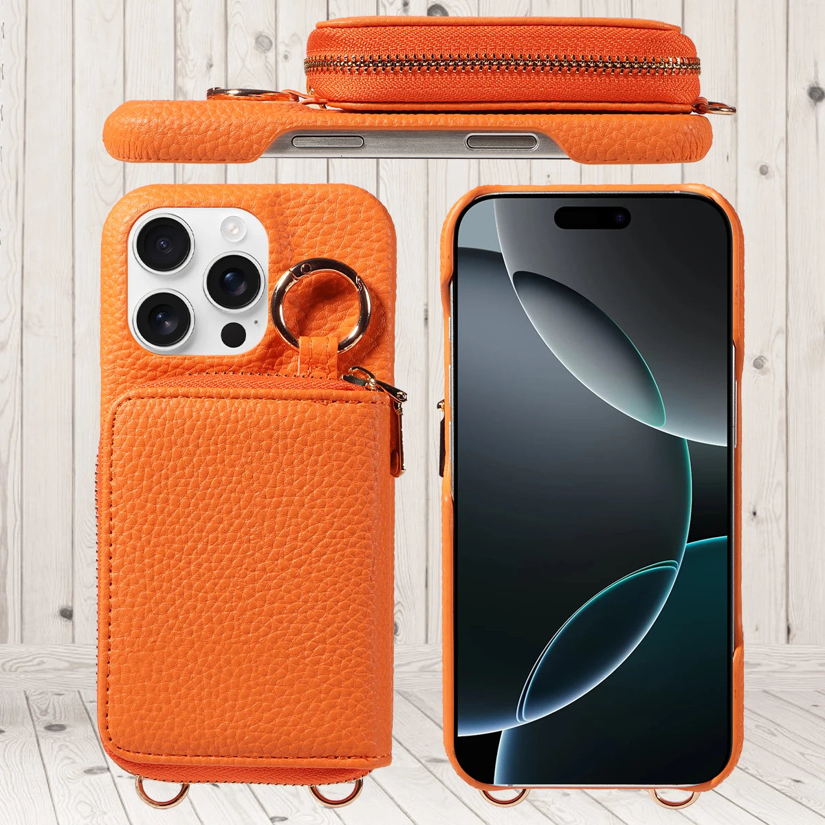 Faux Crossbody Wallet Case