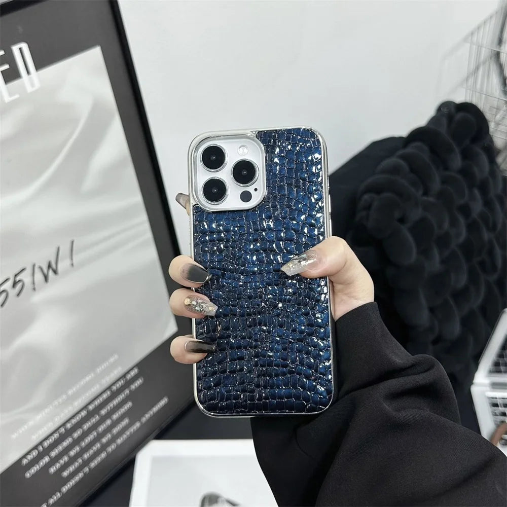 Luxury Croc Gloss Case