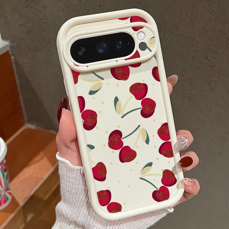 Cute Cherry Silicone Pixel Case