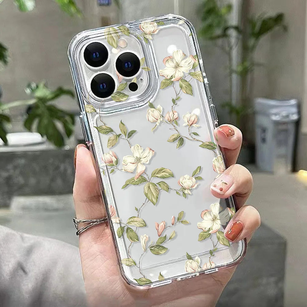 Floral Clear Silicone Case