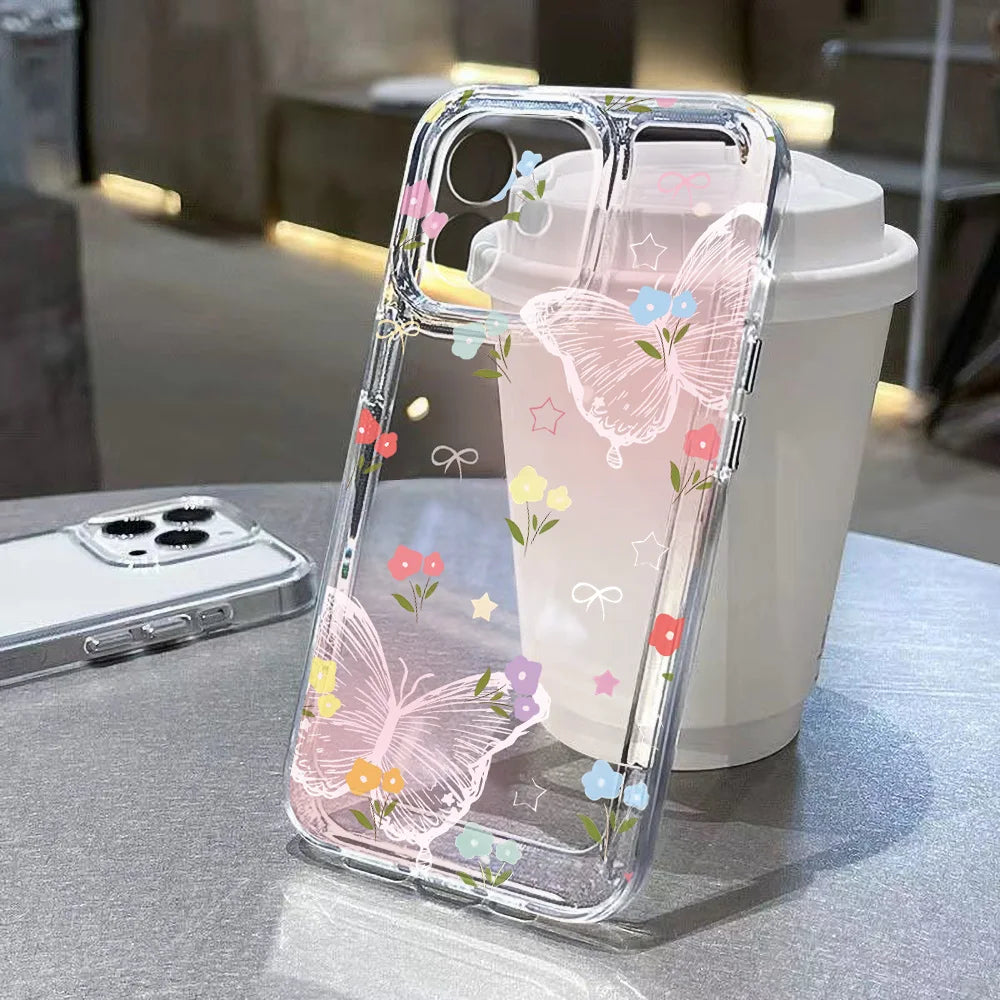 Crystal Butterfly Clear Case