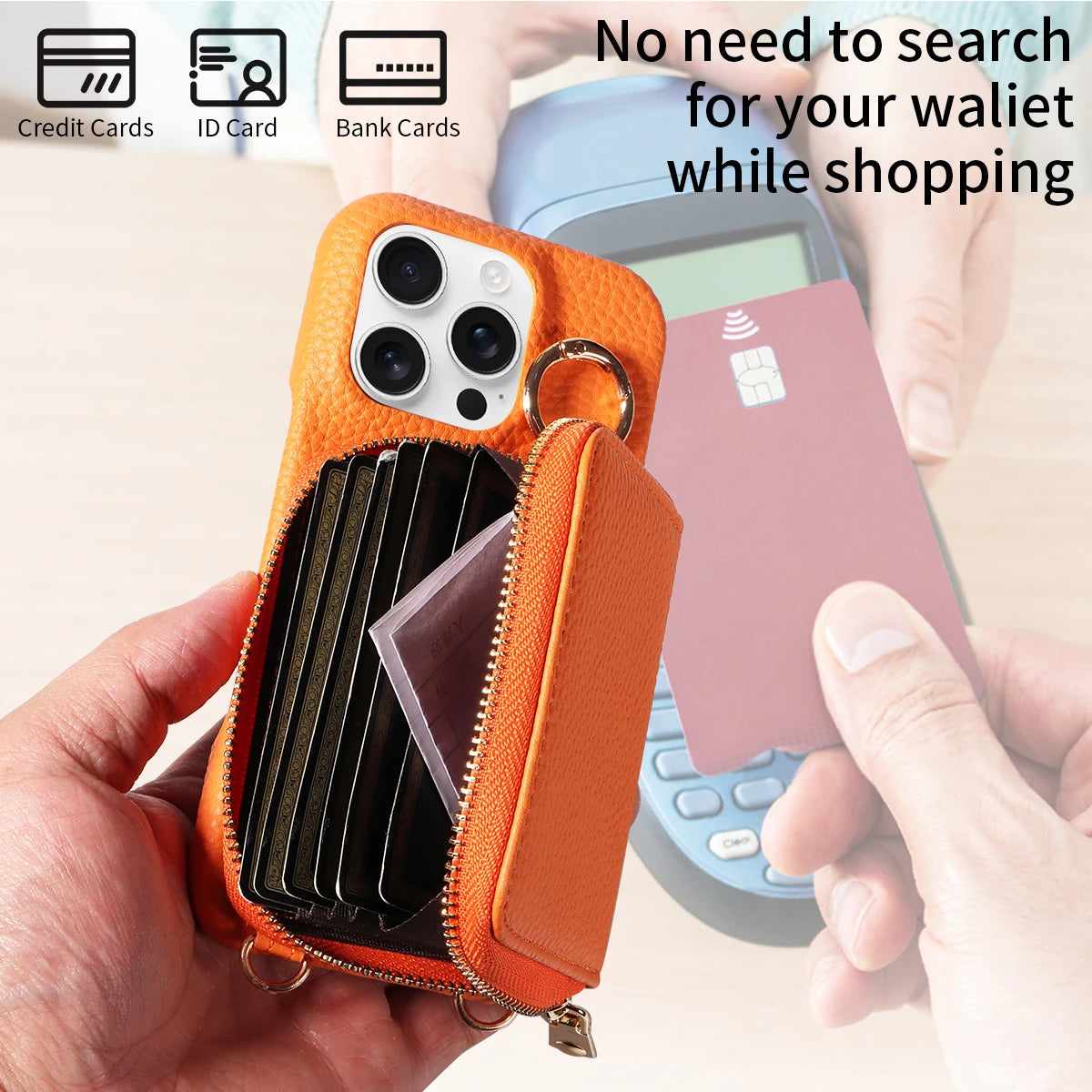 Faux Crossbody Wallet Case